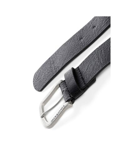 Cintura in pelle sintetica nera Jack & Jones