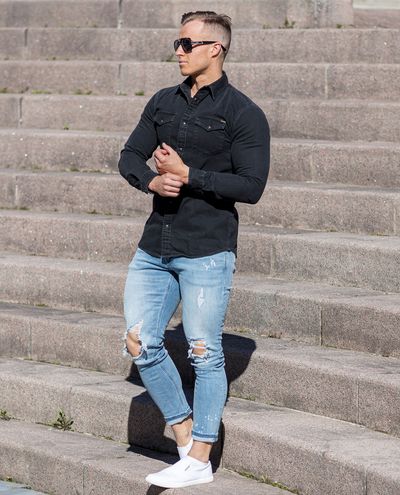 Camicia di jeans Sheridan Black Jack & Jones Camicia di jeans Sheridan Black Jack & Jones