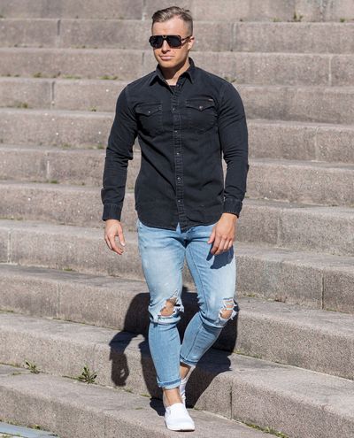 Camicia di jeans Sheridan Black Jack & Jones Camicia di jeans Sheridan Black Jack & Jones