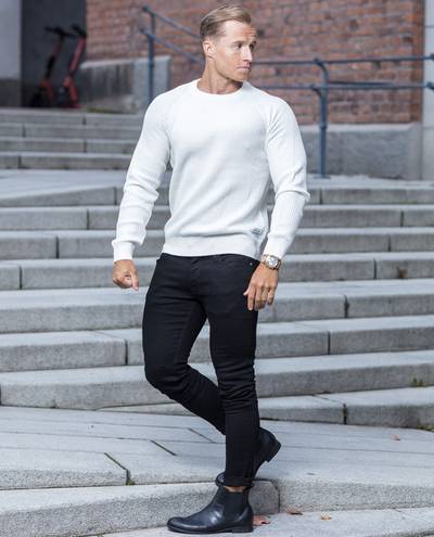 Pannel Knit Cloud Dancer Jack & Jones