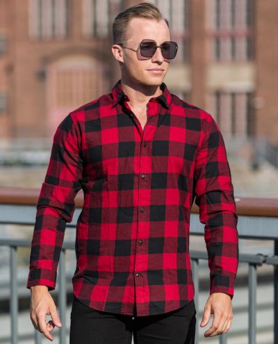 Gingham Twill Brick Red Jack & Jones Gingham Twill Brick Red Jack & Jones