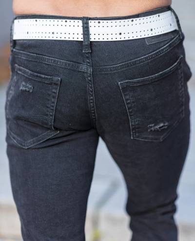 Oliver Leather Belt White Rusty Neal Oliver Leather Belt White Rusty Neal