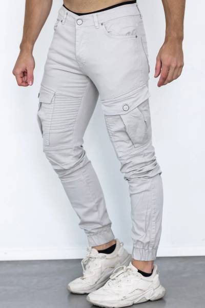 Chief Gray Pants Elastic L32 Jerone Chief Gray Pants Elastic L32 Jerone
