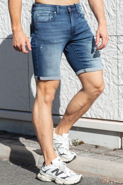 Dark Medium Blue Denim Shorts Only & Sons