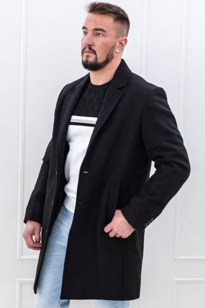 Cardigan lungo nero da uomo