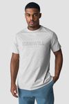 ﻿Everyday Cotton T-shirt Print Men Light Grey Melange ICANIWILL 