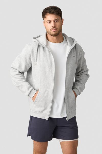 Everyday Zip Hoodie Men Light Grey Melange ICANIWILL