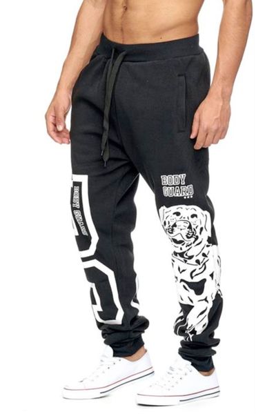 pantaloni da uomo in felpa stampata