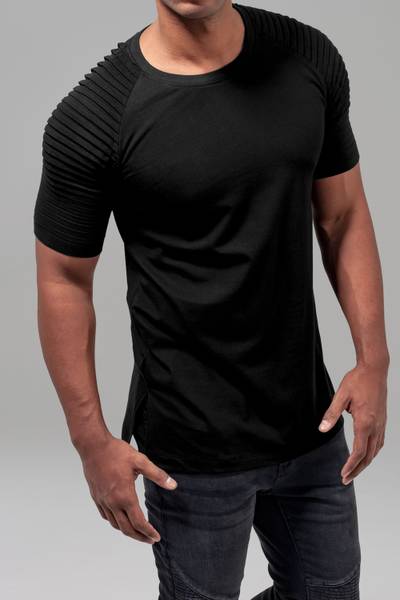 Pleat Raglan Tee Black Urban Classics