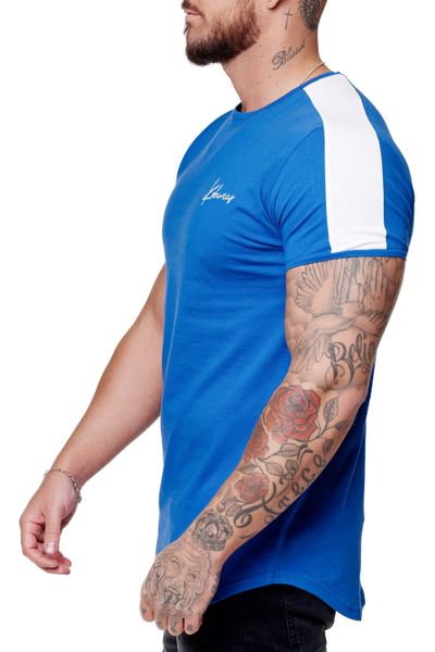 maglietta blu da uomo