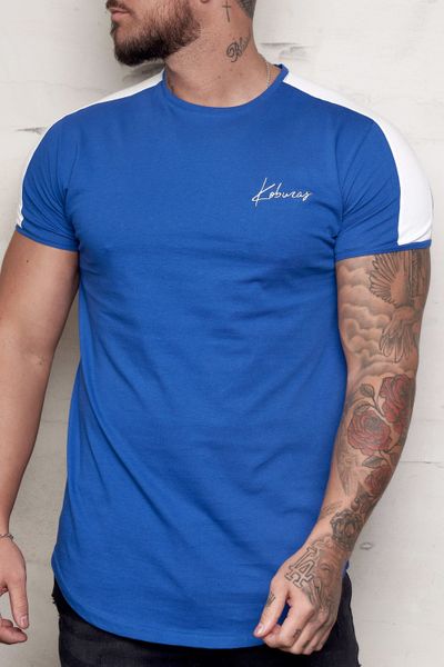 maglietta blu da uomo