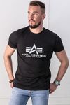 Maglietta Basic Carbon Silver Black Alpha Industries