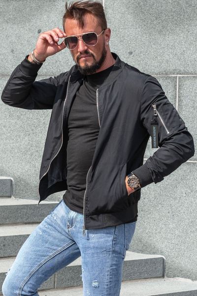 Giacca bomber leggera nera da uomo JERONE