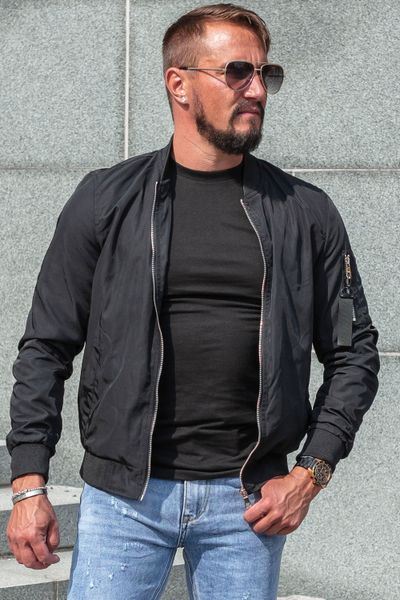 Giacca bomber leggera nera da uomo JERONE