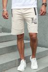 Pantaloncini beige da college con tasche con cerniera JERONE