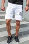 Pantaloncini college bianchi LA con tasche con cerniera JERONE