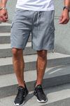Pantaloncini da college grigi da uomo