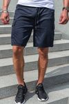 Pantaloncini da college blu scuro da uomo