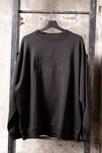 Felpa nera oversize da uomo MYEMEL