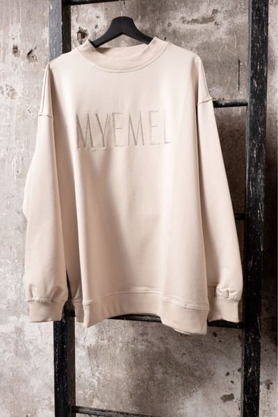 Felpa beige oversize da uomo MYEMEL