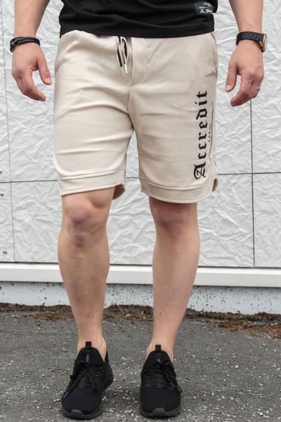 Accredit pantaloncini collegiali beige casual JERONE Accredit pantaloncini collegiali beige casual JERONE