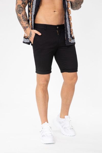 Pantaloncini neri elastici da uomo, più eleganti JERONE