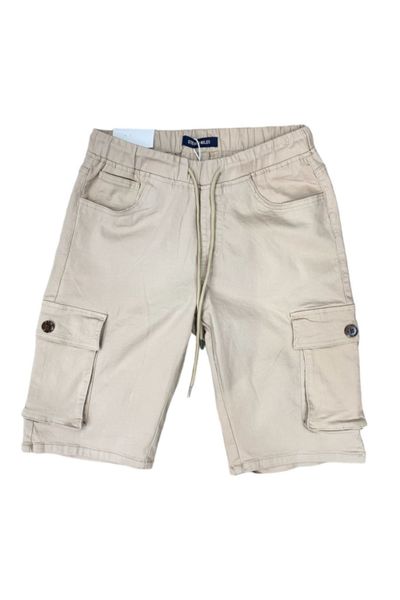 Pantaloncini beige elasticizzati da uomo con tasche laterali JERONE