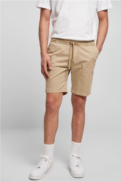 Pantaloncini elasticizzati twill beige URBAN CLASSICS Pantaloncini elasticizzati twill beige URBAN CLASSICS