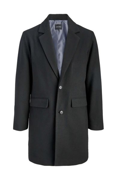 Cappotto di lana nero Harris Jack & Jones Cappotto di lana nero Harris Jack & Jones