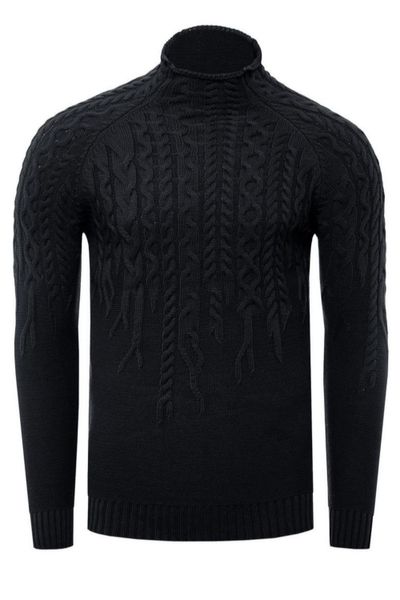Maglione scuro con superficie strutturata Rusty Neal