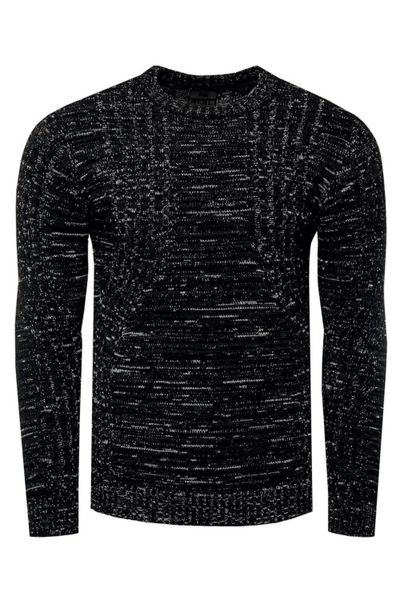 Maglione nero mélange Rusty Neal