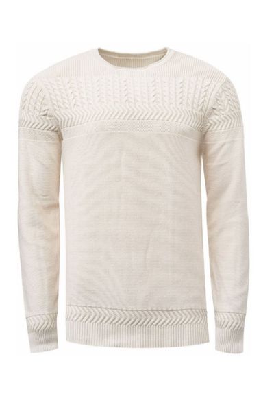 Maglione decorato in cotone bianco Rusty Neal