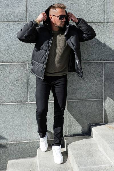 Giacca nera Union Puffer Jack & Jones