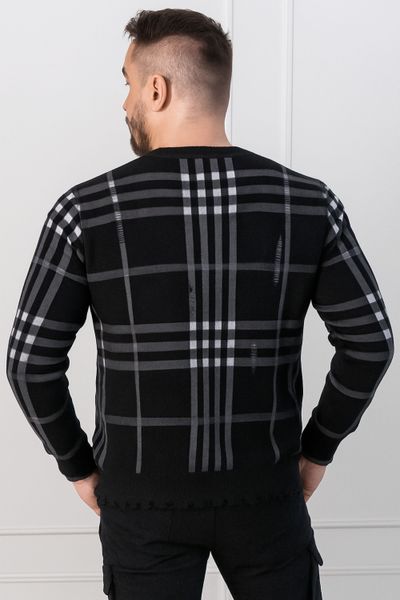 Maglione nero a quadri rotti Jerone