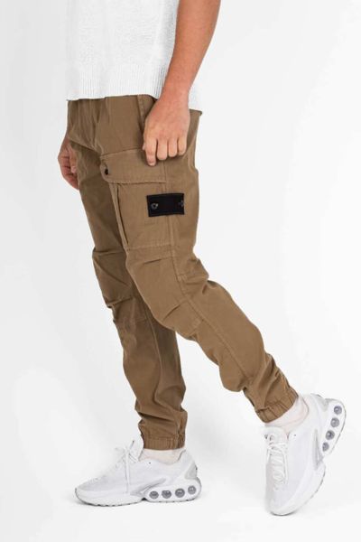 Pantaloni cargo marroni morbidi ed elastici Jerone