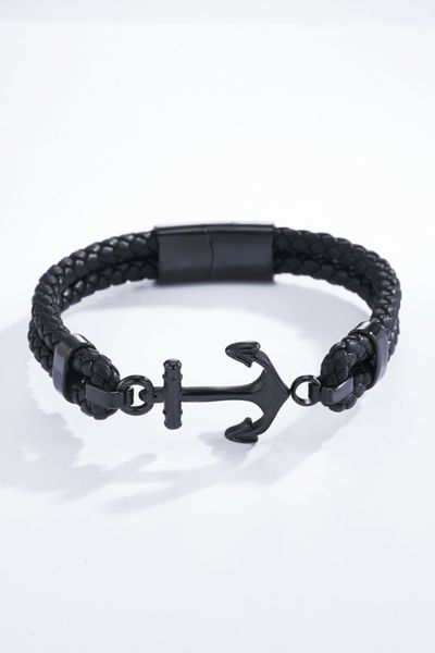 Bracciale con ancora nero JERONE JEWELLERY