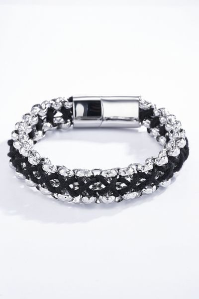 Bracciale intrecciato color argento JERONE JEWELLERY