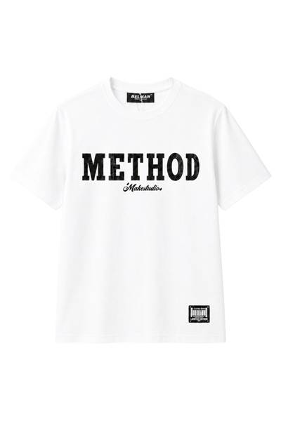 Method T-shirt bianca con strass JERONE Method T-shirt bianca con strass JERONE