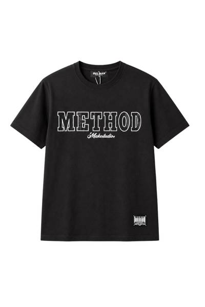 Method T-shirt nera con strass JERONE Method T-shirt nera con strass JERONE