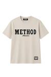 Method T-shirt beige con strass JERONE