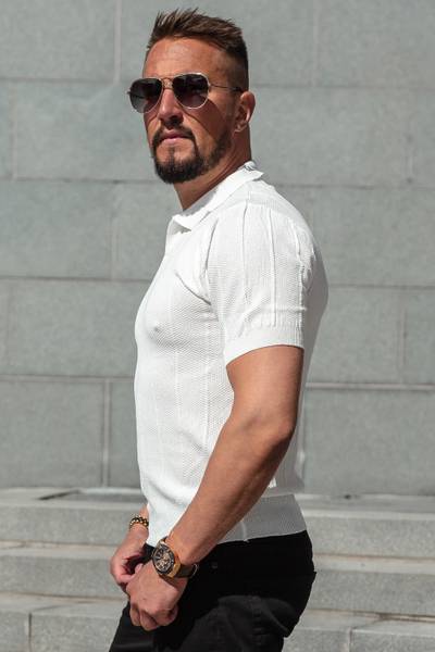 Maglia leggera a maniche corte strutturata JERONE