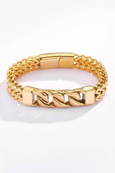 Bracciale color oro con piastra JERONE JEWELLERY