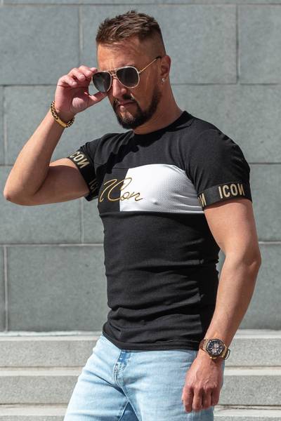 Marc T-shirt strutturata nera JERONE