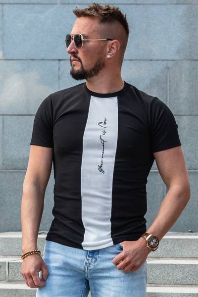 Stan T-shirt nera strutturata JERONE