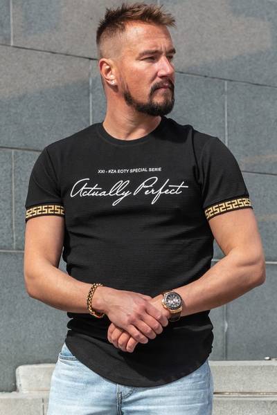 Jules T-shirt nera strutturata JERONE