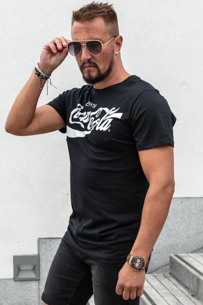 Coca Cola Logo Tee Black Merchcode
