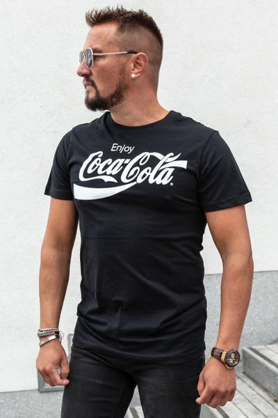Coca Cola Logo Tee Black Merchcode