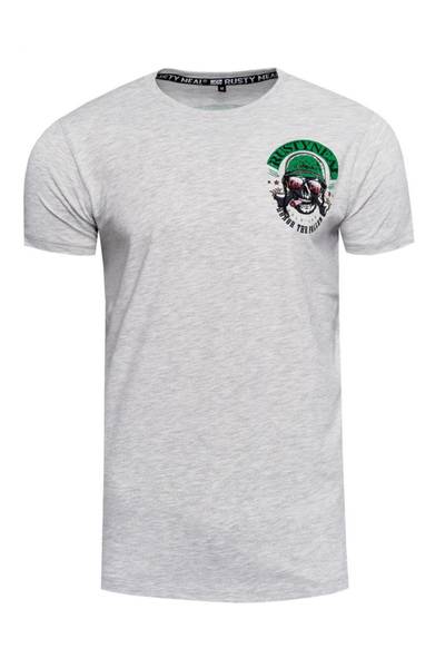 T-shirt grigia con stampa sulla schiena Rusty Neal T-shirt grigia con stampa sulla schiena Rusty Neal