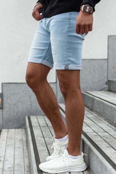 Pantaloncini elasticizzati azzurri chiari ONLY&SONS