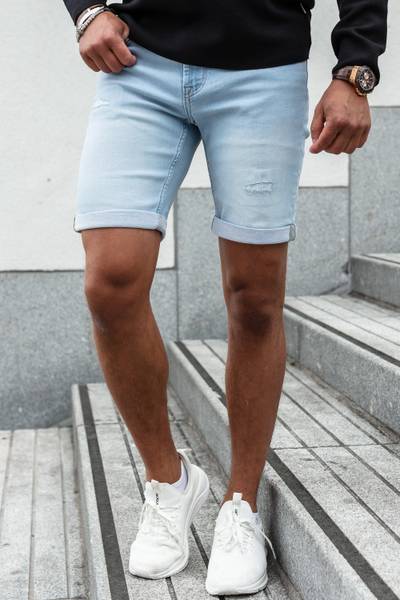 Pantaloncini elasticizzati azzurri chiari ONLY&SONS